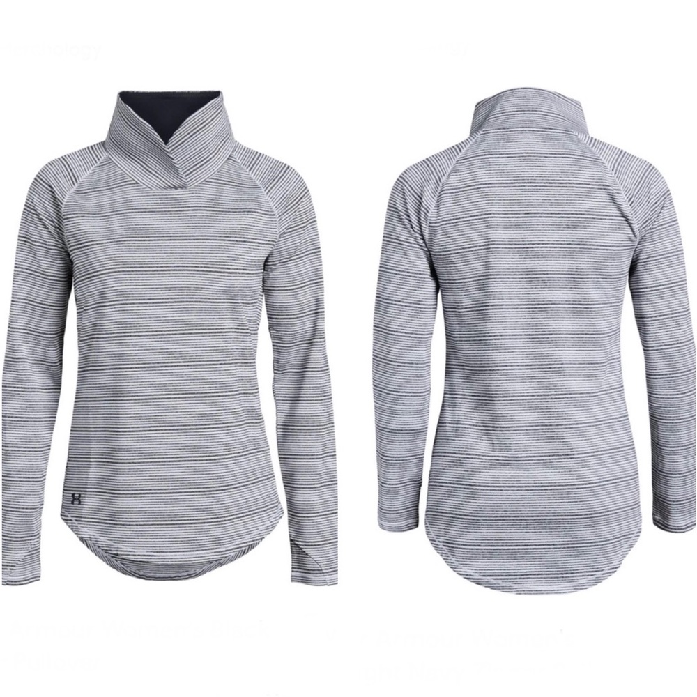 NWOT Under Armour Gray Stripes Women’s Lightweight Singer Pullover XS